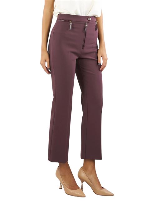 Pantaloni vino in crepe Elisabetta Franchi | PA10856E2EA4